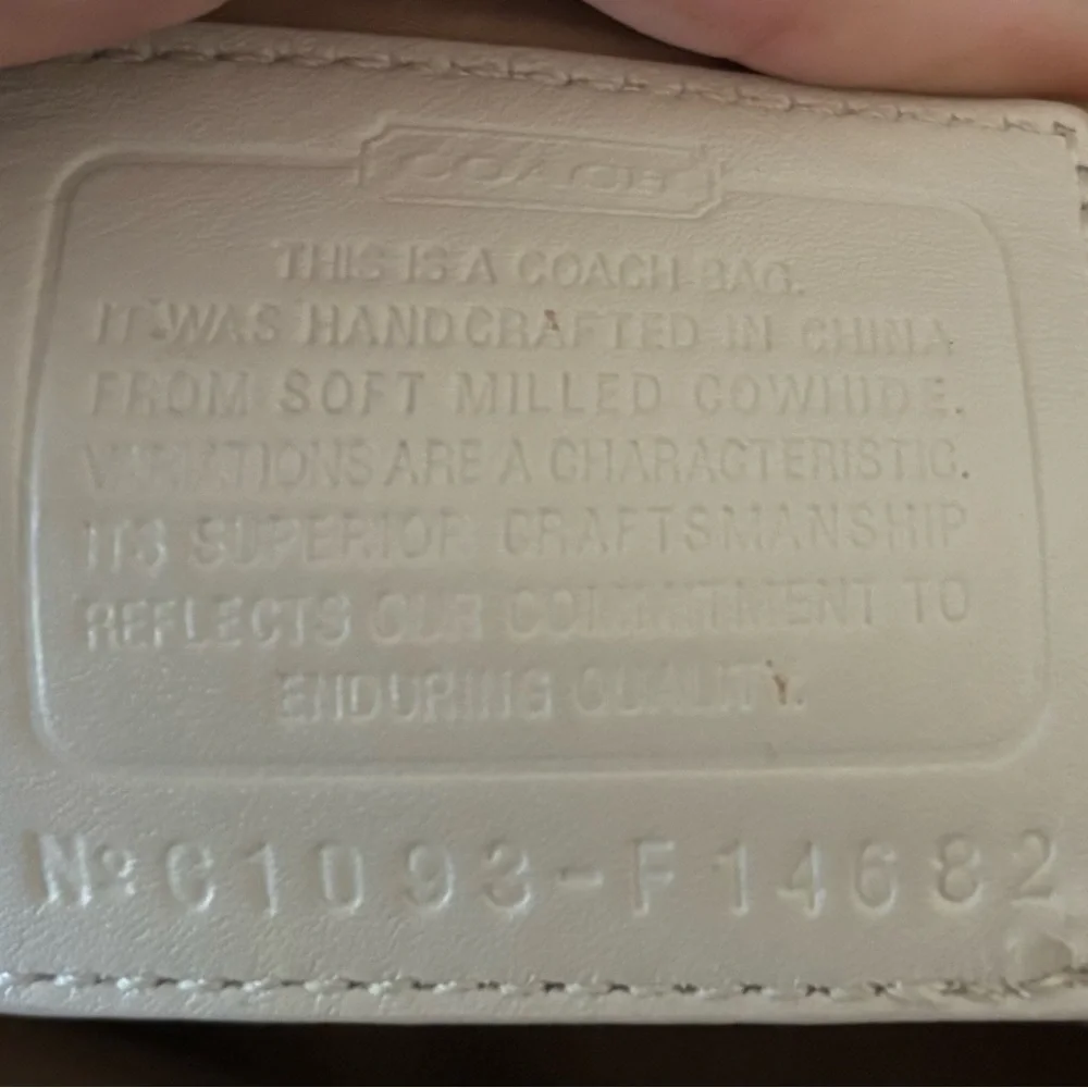 Coach Penelope Satchel/Shoulder Bag~Cream/Bone White Pebbled Leather SEE PHOTOS - Picture 11 of 16